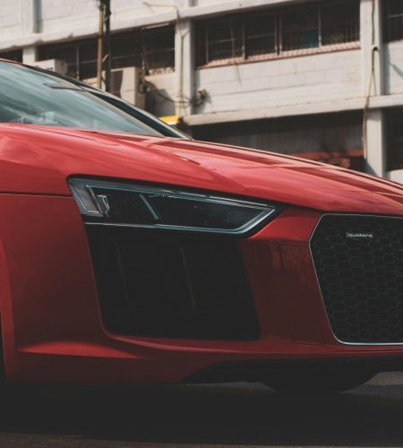 audi red car